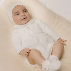 PAZ RODRIGUEZ - Chompa Bebé Niño Niña Corta Algodón Mercerizado Paz Rodríguez.