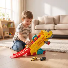 KIDS N PLAY - Juguete Transportador Dinosaurio Con Autos