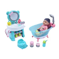 KIDS N PLAY - Muñeca con Tocador Y Tina Eléctrica