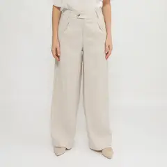 LA MARTINA - Pantalón Wide Leg Tiro Alto Mujer