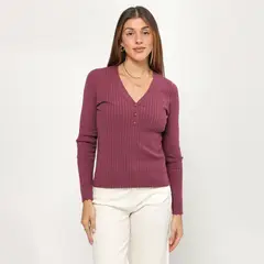 UNIVERSITY CLUB - Chompa Manga Larga Mujer