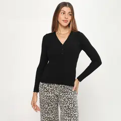 UNIVERSITY CLUB - Chompa Manga Larga Mujer