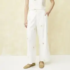 UNIVERSITY CLUB - Pantalón Straight Tiro Alto Mujer