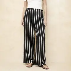 BASEMENT - Pantalón Fluido Tiro Alto Mujer