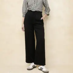 BASEMENT - Pantalón Fluido Tiro Alto Mujer