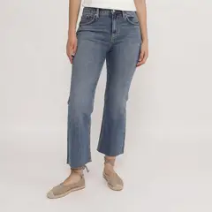 BASEMENT - Jean Flare Tiro Alto Mujer