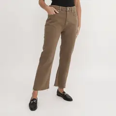 BASEMENT - Jean Flare Tiro Alto Mujer