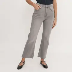 BASEMENT - Jean Flare Tiro Alto Mujer