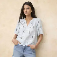 BASEMENT - Blusa Manga Corta Mujer