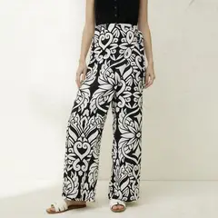 BASEMENT - Pantalón Fluido Tiro Medio Mujer