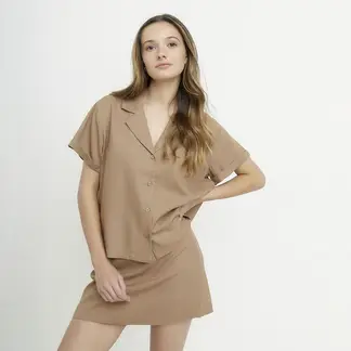 SYBILLA - Blusa Manga Corta Mujer