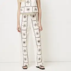 SYBILLA - Pantalón Fluido Tiro Alto Mujer