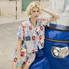 SYBILLA - Blusa Manga Corta Mujer