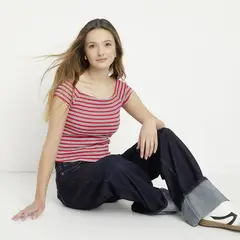 SYBILLA - Top Manga Corta Mujer