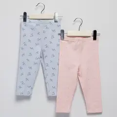 YAMP - Legging Bebé Niña Pack X2 Algodón