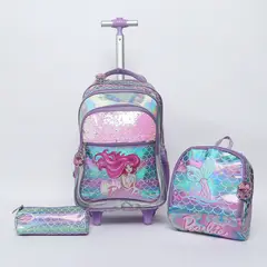 BARBIE - Mochila de Ruedas Niña Pack X3