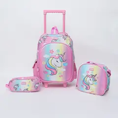 YAMP - Pack Mochila + Lonchera + Cartuchera Niña Niño