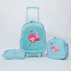 YAMP - Pack Mochila De Ruedas + Lonchera + Cartuchera Niña Niño