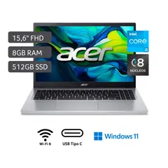 ACER - Laptop Intel Core I3-n305 8gb 512gb Ssd Aspire Go 15.6" Fhd