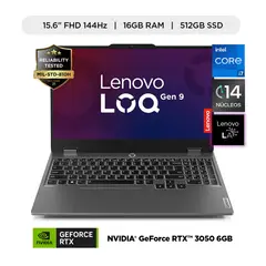 LENOVO - Laptop Gamer LOQ Intel Core i7 RTX 3050 16GB RAM 512GB SSD 15.6"