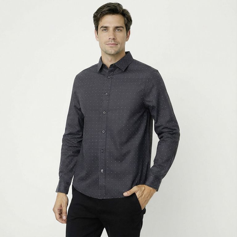 Camisa Algodón Regular Fit Hombre