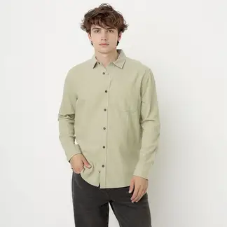 BEARCLIFF - Camisa 100% Algodón Regular Fit Hombre