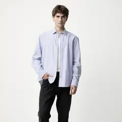 BASEMENT - Camisa Manga Larga Hombre