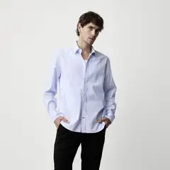 BASEMENT - Camisa Manga Larga Hombre