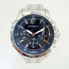 BASEMENT - Reloj Metal Hombre Plateado + Estuche