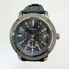 BASEMENT - Reloj Resina Hombre Gris + Estuche