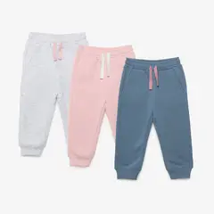 YAMP - Pantalón Buzo Bebé Niña Pack X3 Algodón