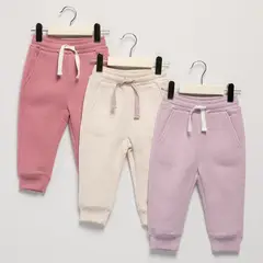 YAMP - Pantalón Bebé Niña Pack X3 Algodón