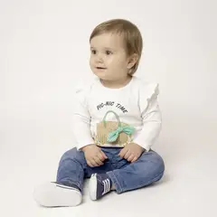 YAMP - Polo Bebé Niña Manga Larga Algodón