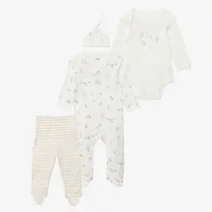 YAMP - Set Bebé Niño Niña 4 Piezas Algodón