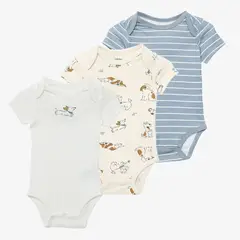 YAMP - Body Bebé Niño Pack X3 Algodón