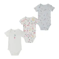 YAMP - Body Bebé Niña Pack X3 Algodón