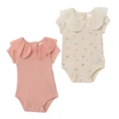 YAMP - Body Bebé Niña Pack X2 Algodón