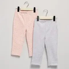 YAMP - Pantalón Bebé Niña Pack X2 Algodón