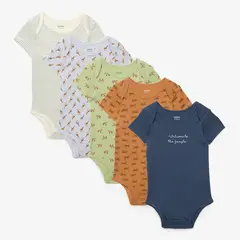 YAMP - Body Bebé Niño Pack X5 Algodón