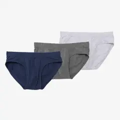 FEDERATION - CALZONCILLO PACK X 3 AZUL/GRIS 10