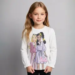 BARBIE - Polo Niña Manga Larga Algodón