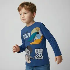 DISNEY - Polo Niño Manga Larga Algodón Std Characters