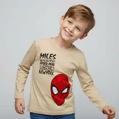 SPIDERMAN - Polo Niño Manga Larga Algodón Spider-Man