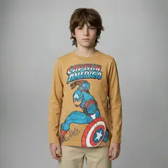 MARVEL - Polo Niño Manga Larga Algodón Avengers