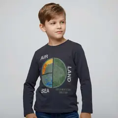 JURASSIC WORLD - Polo Niño Manga Larga Algodón