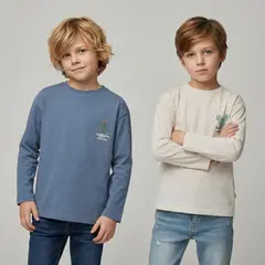 YAMP - Polo Niño Manga Larga Pack X2 Algodón