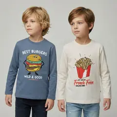 YAMP - Polo Niño Pack X2 Manga Larga Algodón