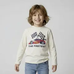 YAMP - Polo Niño Manga Larga Algodón