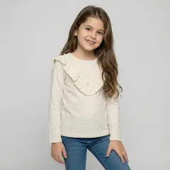 YAMP - Polo Niña Manga Larga Algodón