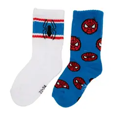 SPIDERMAN - Medias Largas Niño Pack X2 Algodón Spider-man